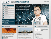 Tablet Screenshot of fliesen-ried.de